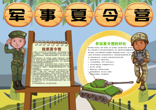 国防军事夏令营手抄报上的字怎么写——一次深入体验的视角，国防军事夏令营手抄报的文字设计，深入体验视角的指南